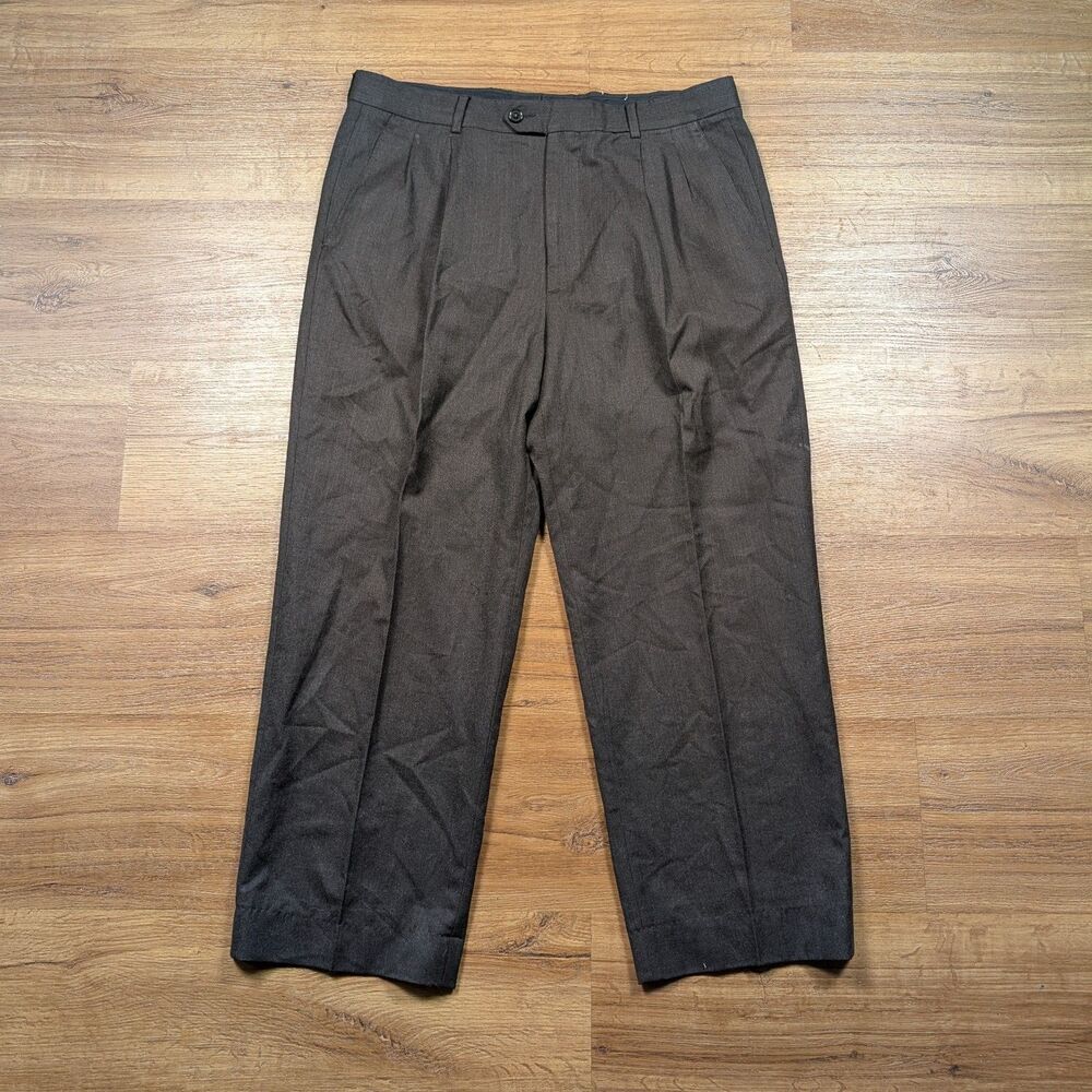 Grant Thomas Vitale Barberis Canonico Super 120s Wool Dress Pants Italy 35x26
